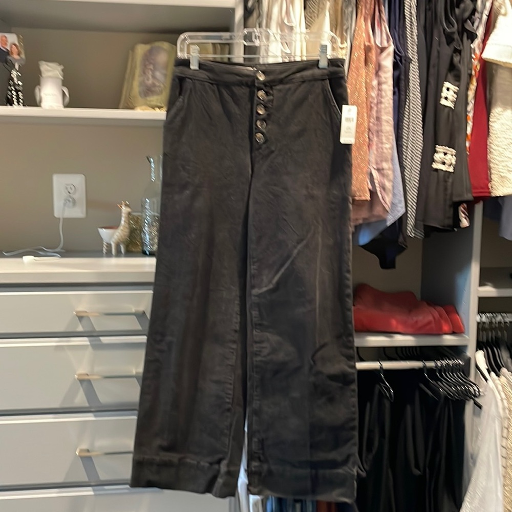 Wide leg black corduroy pants by Anthropologie. New with tags!